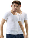 Men's Metro RNS Cotton Half Sleeve Vest Pack of 2 White – Soft & Breathable Innerwear