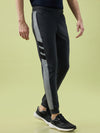 Hint Jogger with contrast side panel and tapping and side pockets with zippers on both side with elasticated ribbed waistband and leg rib