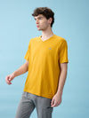 Men’s V - Neck T-Shirt | Half Sleeves | Breathable & Moisture Wicking | Classic Fit | Cotton-Poly Pique Blend