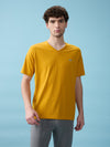 Men’s V - Neck T-Shirt | Half Sleeves | Breathable & Moisture Wicking | Classic Fit | Cotton-Poly Pique Blend