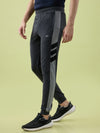 Hint Jogger with contrast side panel and tapping and side pockets with zippers on both side with elasticated ribbed waistband and leg rib