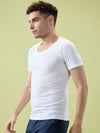 Men's Metro RNS Cotton Half Sleeve Vest Pack of 2 White – Soft & Breathable Innerwear