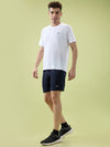Hint Shorts with sidetapping and side pockets with zippers on both side with self fabic elasticatedwaistband with draw cord