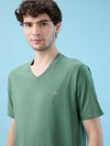 Men’s V - Neck T-Shirt | Half Sleeves | Breathable & Moisture Wicking | Classic Fit | Cotton-Poly Pique Blend