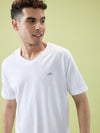 Men’s V - Neck T-Shirt | Half Sleeves | Breathable & Moisture Wicking | Classic Fit | Cotton-Poly Pique Blend