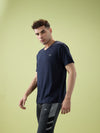 Men’s V - Neck T-Shirt | Half Sleeves | Breathable & Moisture Wicking | Classic Fit | Cotton-Poly Pique Blend