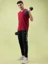 Hint Jogger with contrast side panel and tapping and side pockets with zippers on both side with elasticated ribbed waistband and leg rib