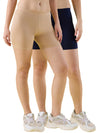 Hint Women's Seamless Cotton Cycling Shorts - Pack of 2 | Inner Elastic | Sweat Absorbing | Super Combed Cotton