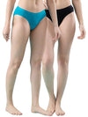 Hint Women’s Plain Bikini Panty - Pack of 2 | Outer Elastic | Combed Cotton | Double-Layered Gusset | Soft Nylon Waistband | Sweat Absorbent | Everyday Comfort