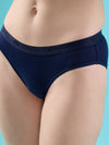 Hint Women’s Plain Bikini Panty - Pack of 2 | Outer Elastic | Combed Cotton | Double-Layered Gusset | Soft Nylon Waistband | Sweat Absorbent | Everyday Comfort