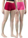 Hint Women's Boy Shorts - Pack of 2 | Outer Elastic | Cotton Stretch | Full Coverage | All-Day Comfort