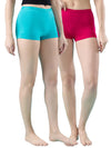 Hint Women's Boy Shorts - Pack of 2 | Outer Elastic | Cotton Stretch | Full Coverage | All-Day Comfort