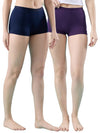 Hint Women's Boy Shorts - Pack of 2 | Outer Elastic | Cotton Stretch | Full Coverage | All-Day Comfort