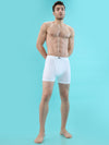 HINT - Flexo Long Men’s Trunks - White ( Pack of 2 ) | Soft Cotton | Breathable | Moisture-Absorbing | White