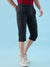 Hint Capri with side pockets with zippers on both side with elasticated ribbed waistband