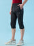 Hint Capri with side pockets with zippers on both side with elasticated ribbed waistband