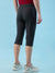 Hint Capri with side pockets with zippers on both side with elasticated ribbed waistband