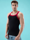 Hint Trendy Men’s Gym Vest - 111 | 100% Cotton Sleeveless Sports Vest | Deep Neck Workout Tank Top