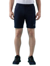 Hint Shorts with side panel and piping and side pockets with zippers on both side with self fabic elastictedwaistband with draw cord