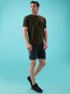 Hint Shorts with sidetapping and side pockets with zippers on both side with self fabic elasticatedwaistband with draw cord