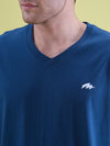 Men’s V - Neck T-Shirt | Half Sleeves | Breathable & Moisture Wicking | Classic Fit | Cotton-Poly Pique Blend