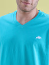 Men’s V - Neck T-Shirt | Half Sleeves | Breathable & Moisture Wicking | Classic Fit | Cotton-Poly Pique Blend