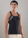 Hint Trendy Men’s Gym Vest - 333 | 100% Cotton Sleeveless Sports Vest | Deep Neck Workout Tank Top