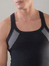 Hint Trendy Men’s Gym Vest - 333 | 100% Cotton Sleeveless Sports Vest | Deep Neck Workout Tank Top