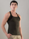 Hint Trendy Men’s Gym Vest - 333 | 100% Cotton Sleeveless Sports Vest | Deep Neck Workout Tank Top