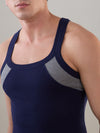 Hint Trendy Men’s Gym Vest - 333 | 100% Cotton Sleeveless Sports Vest | Deep Neck Workout Tank Top