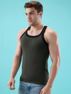 Hint Trendy Men’s Gym Vest - 111 | 100% Cotton Sleeveless Sports Vest | Deep Neck Workout Tank Top