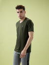 Men’s V - Neck T-Shirt | Half Sleeves | Breathable & Moisture Wicking | Classic Fit | Cotton-Poly Pique Blend