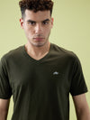 Men’s V - Neck T-Shirt | Half Sleeves | Breathable & Moisture Wicking | Classic Fit | Cotton-Poly Pique Blend