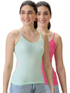 Hint Women’s Short Cotton Slip - Pack of 2 | 100% Premium Combed Cotton | Deep Round Neck | Tailored Fit | Side Slits