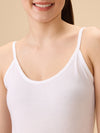 Hint Women’s Short Cotton Slip - Pack of 2 | 100% Premium Combed Cotton | Deep Round Neck | Tailored Fit | Side Slits