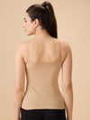 Hint Women’s Short Cotton Slip - Pack of 2 with Adjustable Elastic | 100% Premium Combed Cotton | Deep Round Neck | Tailored Fit