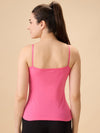 Hint Women’s Short Cotton Slip - Pack of 2 with Adjustable Elastic | 100% Premium Combed Cotton | Deep Round Neck | Tailored Fit