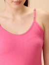 Hint Women’s Short Cotton Slip - Pack of 2 with Adjustable Elastic | 100% Premium Combed Cotton | Deep Round Neck | Tailored Fit