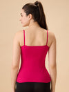 Hint Women’s Short Cotton Slip - Pack of 2 with Adjustable Elastic | 100% Premium Combed Cotton | Deep Round Neck | Tailored Fit