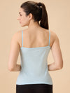 Hint Women’s Short Cotton Slip - Pack of 2 with Adjustable Elastic | 100% Premium Combed Cotton | Deep Round Neck | Tailored Fit