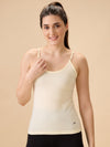 Hint Women’s Short Cotton Slip - Pack of 2 with Adjustable Elastic | 100% Premium Combed Cotton | Deep Round Neck | Tailored Fit