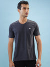 Men’s V - Neck T-Shirt | Half Sleeves | Breathable & Moisture Wicking | Classic Fit | Cotton-Poly Pique Blend
