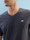Men’s V - Neck T-Shirt | Half Sleeves | Breathable & Moisture Wicking | Classic Fit | Cotton-Poly Pique Blend