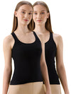 Hint Women's Racerback Camisole - Pack of 2 | Sleeveless Cotton Tank Top | Moisture-Wicking Activewear