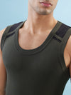 Hint Trendy Men’s Gym Vest - 555 | 100% Cotton Sleeveless Sports Vest | Deep Neck Workout Tank Top