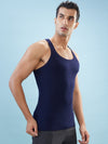 Hint Trendy Men’s Gym Vest - 222 | 100% Cotton Sleeveless Sports Vest | Deep Neck Workout Tank Top