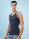 Hint Trendy Men’s Gym Vest - 555 | 100% Cotton Sleeveless Sports Vest | Deep Neck Workout Tank Top