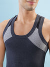 Hint Trendy Men’s Gym Vest - 666 | 100% Cotton Sleeveless Sports Vest | Deep Neck Workout Tank Top