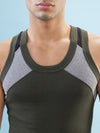 Hint Trendy Men’s Gym Vest - 666 | 100% Cotton Sleeveless Sports Vest | Deep Neck Workout Tank Top