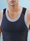 Hint Trendy Men’s Gym Vest - 888 | 100% Cotton Sleeveless Sports Vest | Deep Neck Workout Tank Top
